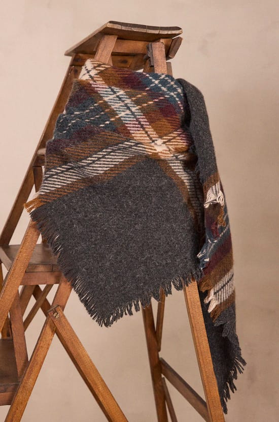 &Eacute;charpe anthracite en laine m&eacute;lang&eacute;e RAPHAEL;${refinementColor}