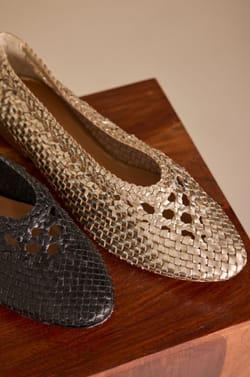 100% leather ballet flats SANTIAGO;${refinementColor}