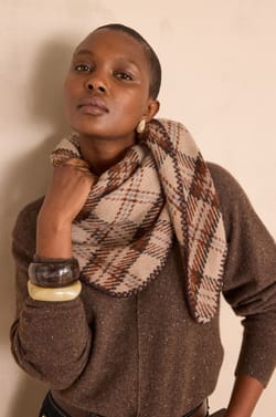 THIBAULT checked scarf;${refinementColor}