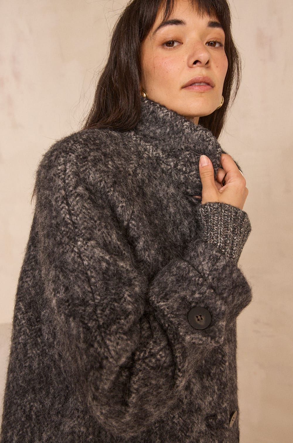 DUKE wool and alpaca blend coat;${refinementColor}
