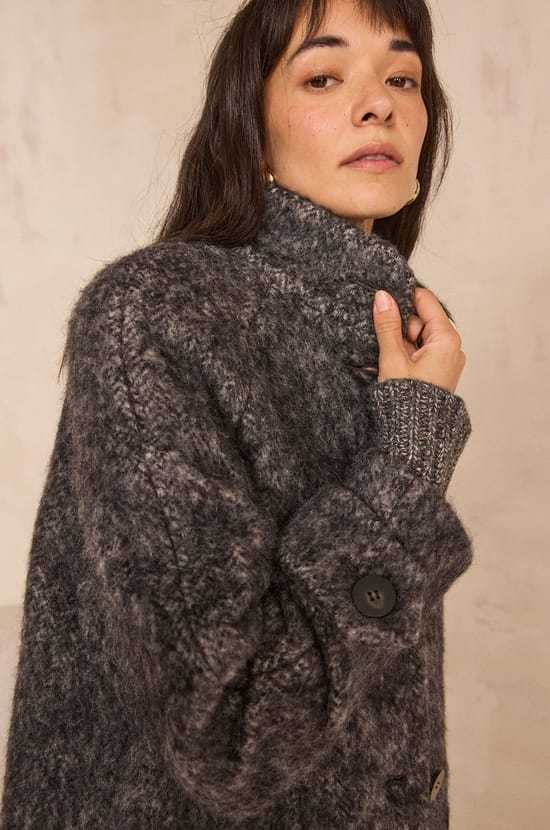 DUKE wool and alpaca blend coat;${refinementColor}