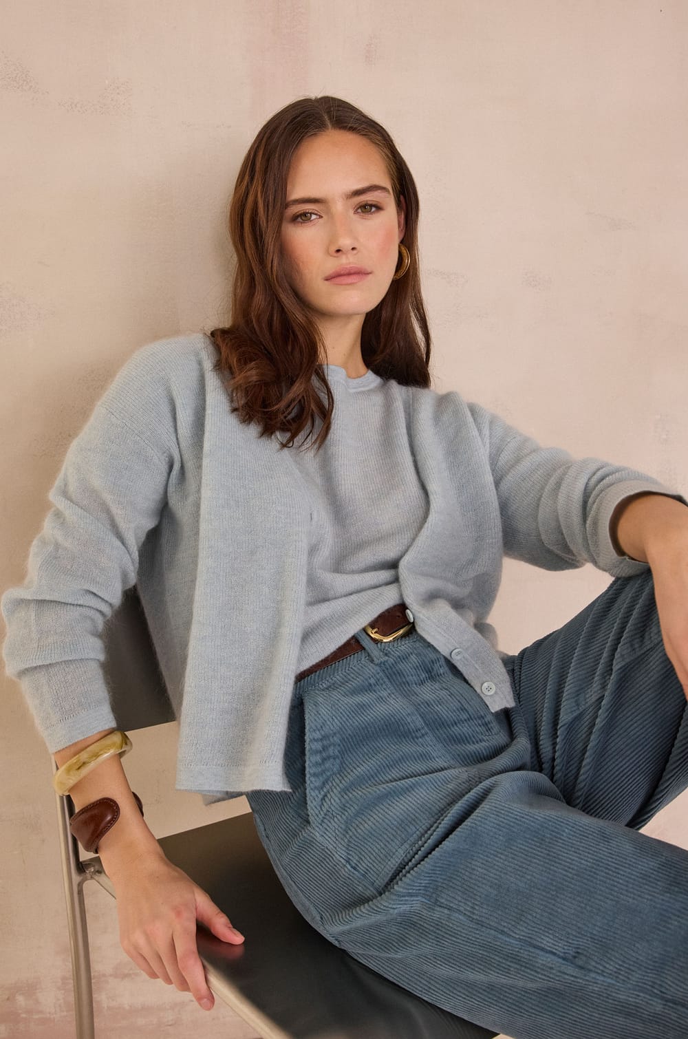 Short-sleeved jumper in mohair and wool PAOLO BIS;${refinementColor}