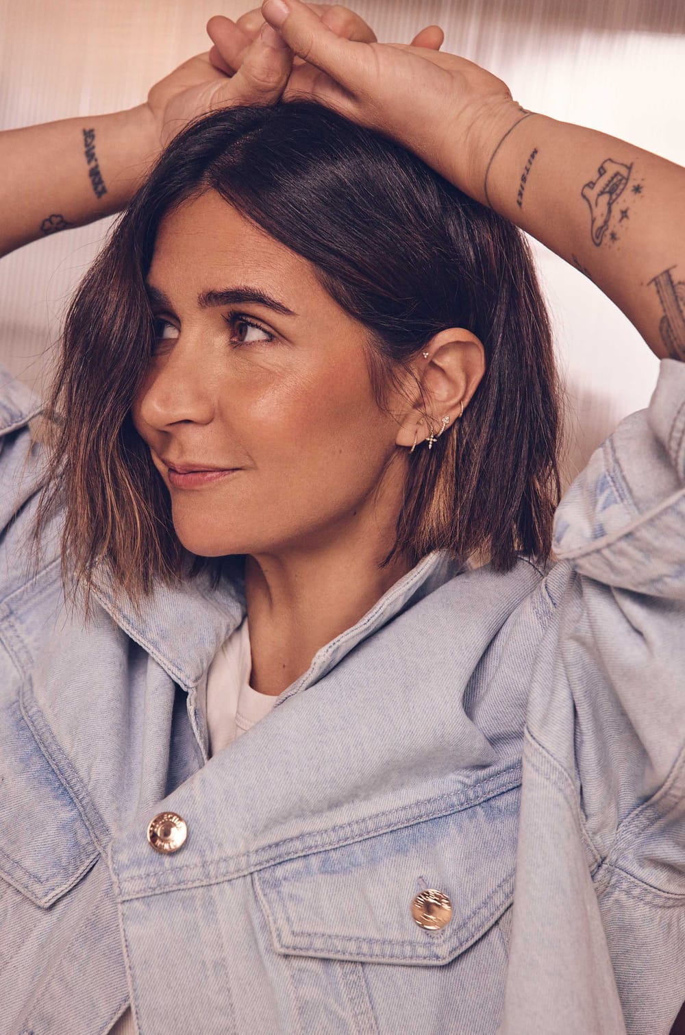 Veste en jean ultra oversize Audrey Lombard x Maison 123 CHARLIE;${refinementColor}