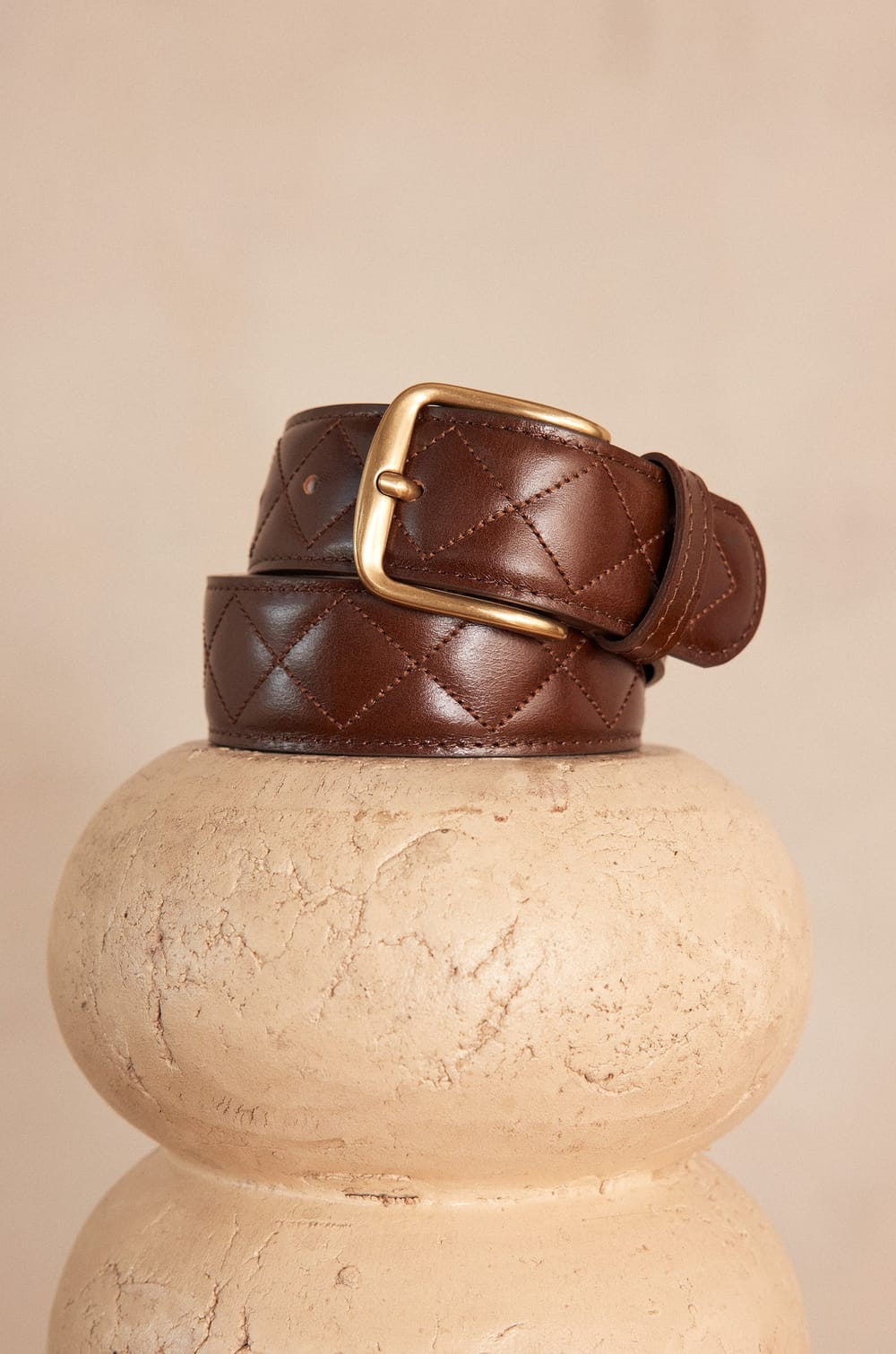 Ceinture matelassée en cuir NELLY;${refinementColor}