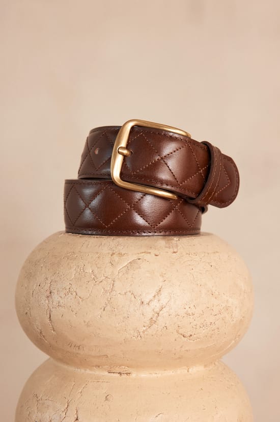 Ceinture matelassée en cuir NELLY;${refinementColor}