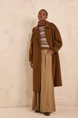 CASSANDRE long wool blend coat;${refinementColor}