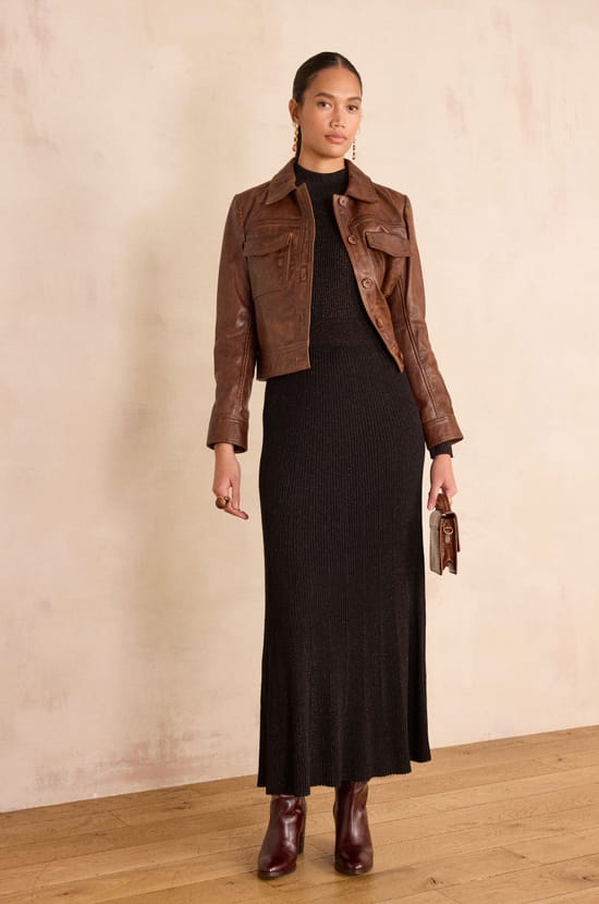 Robe en maille &agrave; paillettes RADIEUSE;${refinementColor}