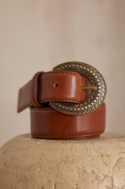 NINA leather belt;${refinementColor}