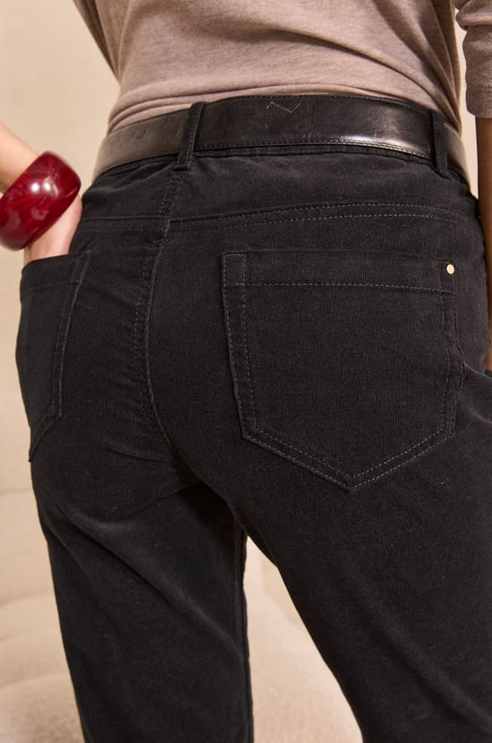 MARCUS cotton blend slim pants;${refinementColor}