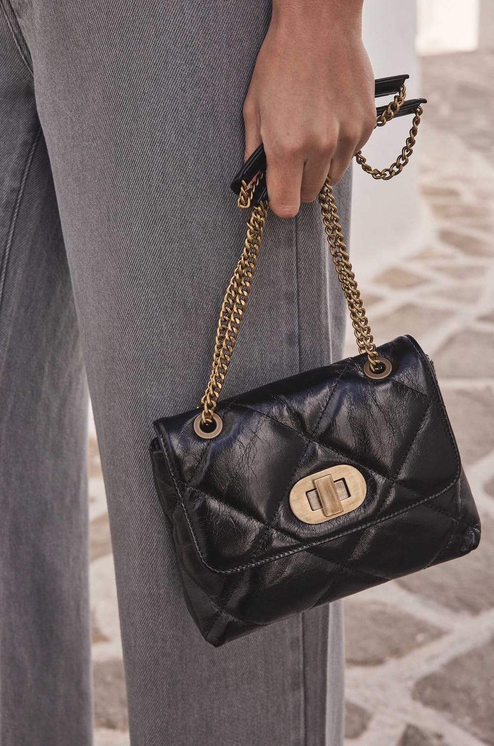 GABY MINI leather bag;${refinementColor}