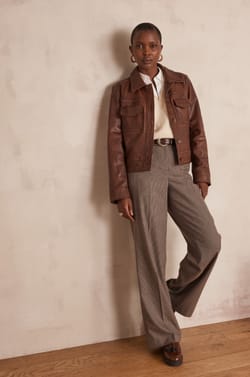 MANDIE V-neck blouse in cotton;${refinementColor}