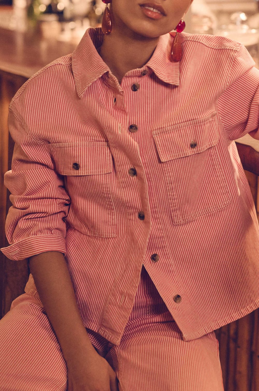 Veste CLARA en jean;${refinementColor}