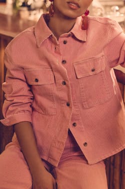 Veste CLARA en jean;${refinementColor}