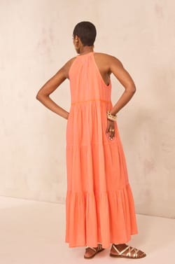 Wide striped sleeveless cotton dress BERENISSE;${refinementColor}
