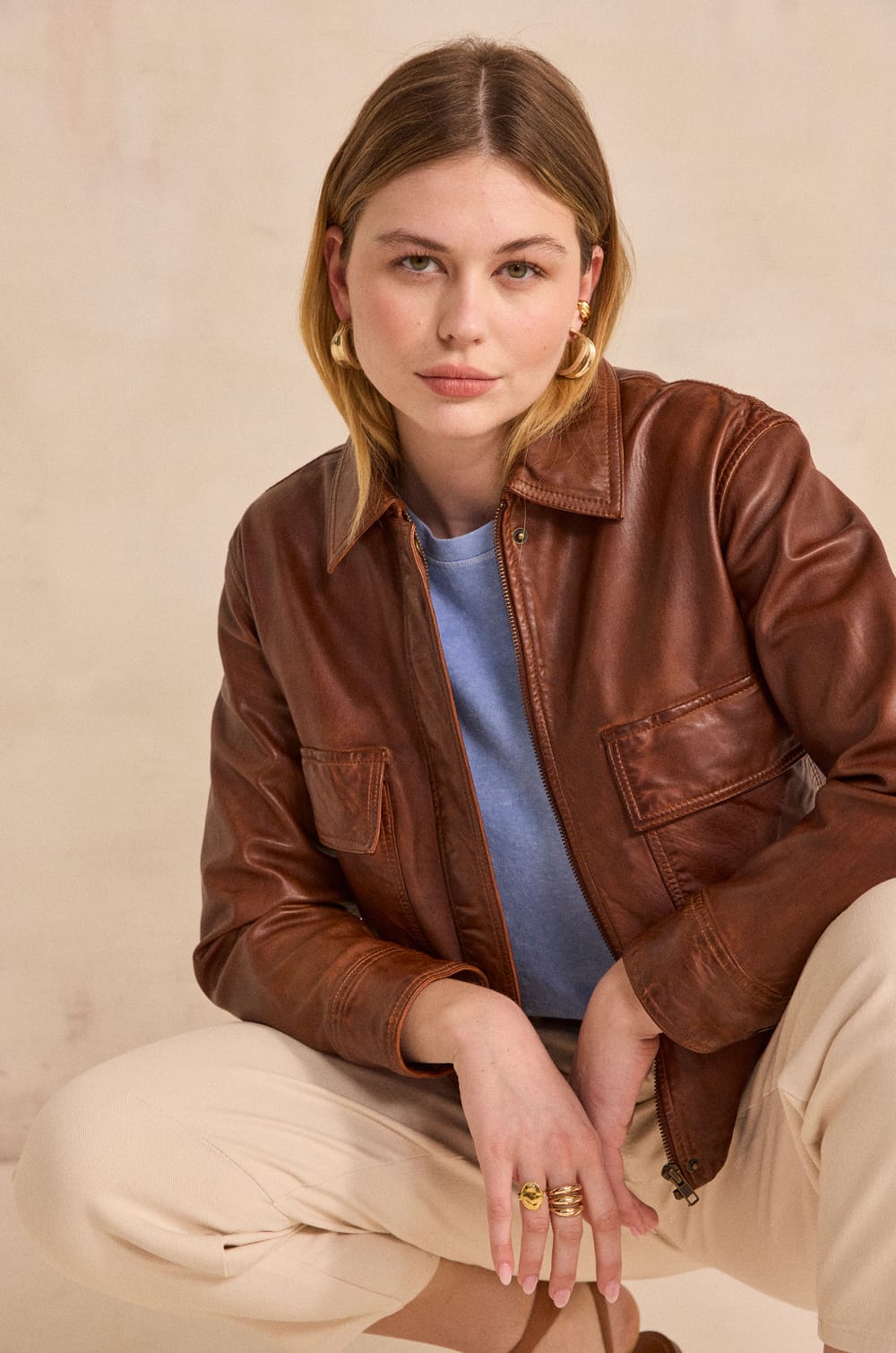 Short sleeve hemp and cotton T-shirt LOIC;${refinementColor}