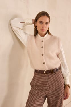 Sleeveless mohair blend sweater LOULOU;${refinementColor}