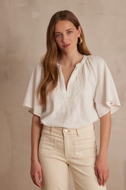 Blouse POKER en coton;${refinementColor}