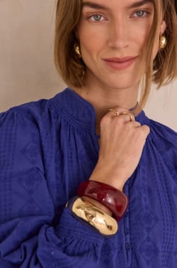 Blouse &agrave; broderies florales en 100% coton DELICE;${refinementColor}