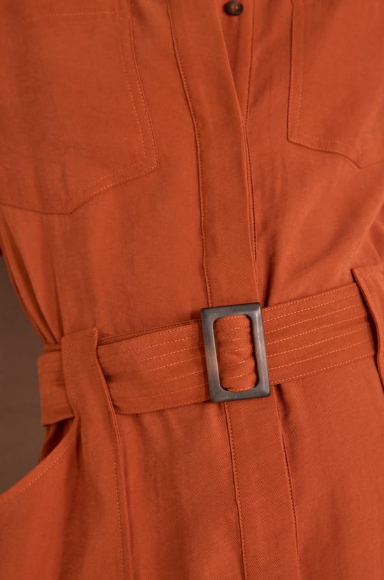 Straight shirt dress RAMA;${refinementColor}