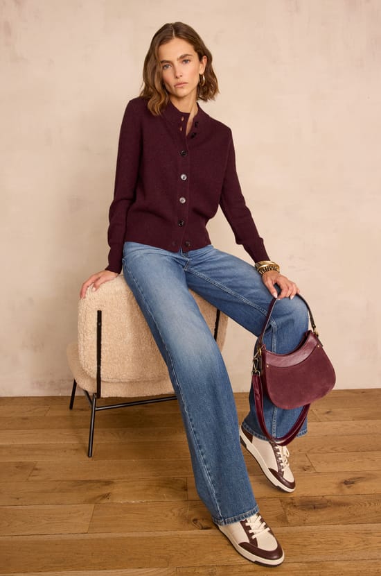 CHRIS cardigan in wool and yak;${refinementColor}