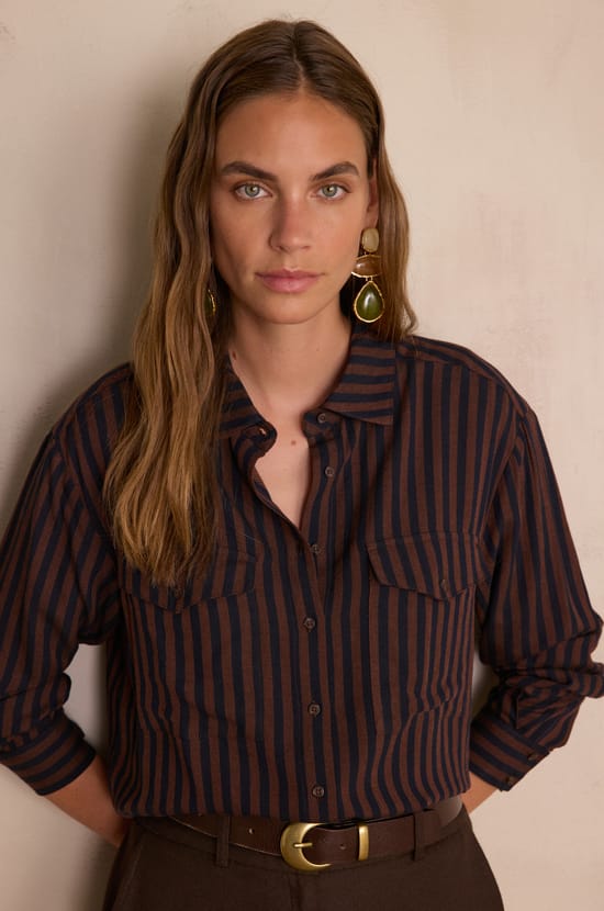 SONIA striped shirt;${refinementColor}