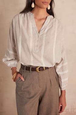 Blouse SALOME en coton;${refinementColor}