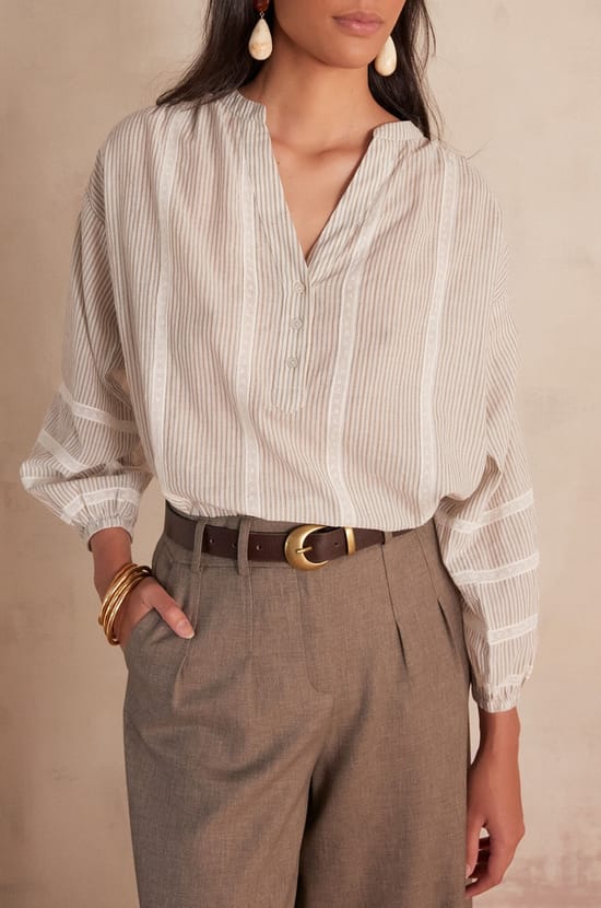 Blouse SALOME en coton;${refinementColor}