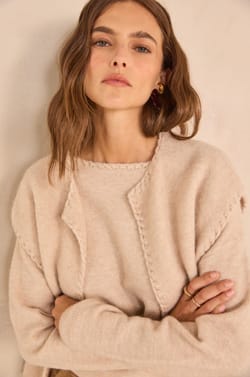 Gilet sans manches en laine m&eacute;lang&eacute; ANTHEA;${refinementColor}