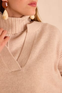 Jersey cuello de pico BALTHAZAR de lana;${refinementColor}