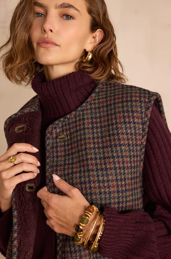 SABRINA bouclé wool cardigan;${refinementColor}