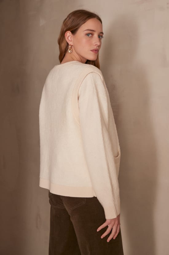CLARENCE sleeveless cardigan PhotoZ | 1-2-3