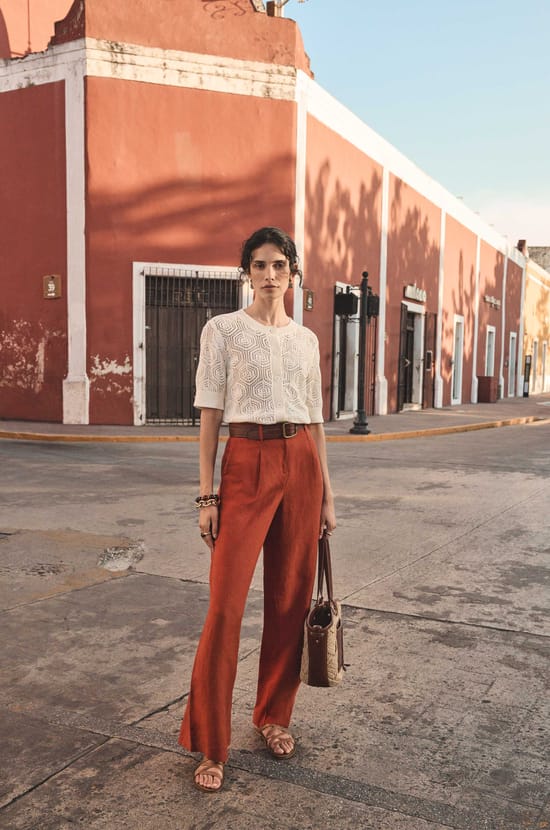 FLAUBERT wide pants;${refinementColor}
