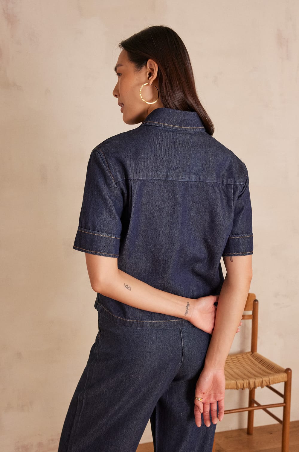 SIDO denim shirt;${refinementColor}