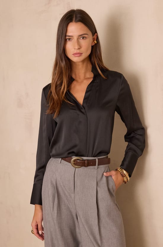 BASILE satin blouse;${refinementColor}