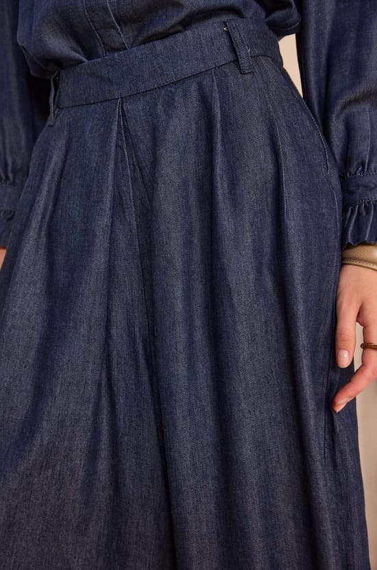 TATIANA extra large denim pants;${refinementColor}