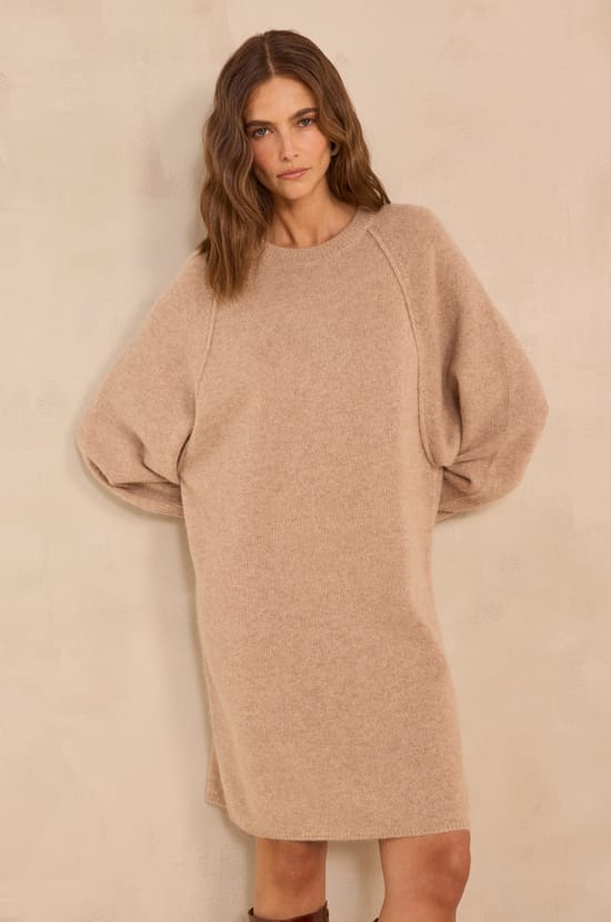 Princess cashmere sweater dress;${refinementColor}