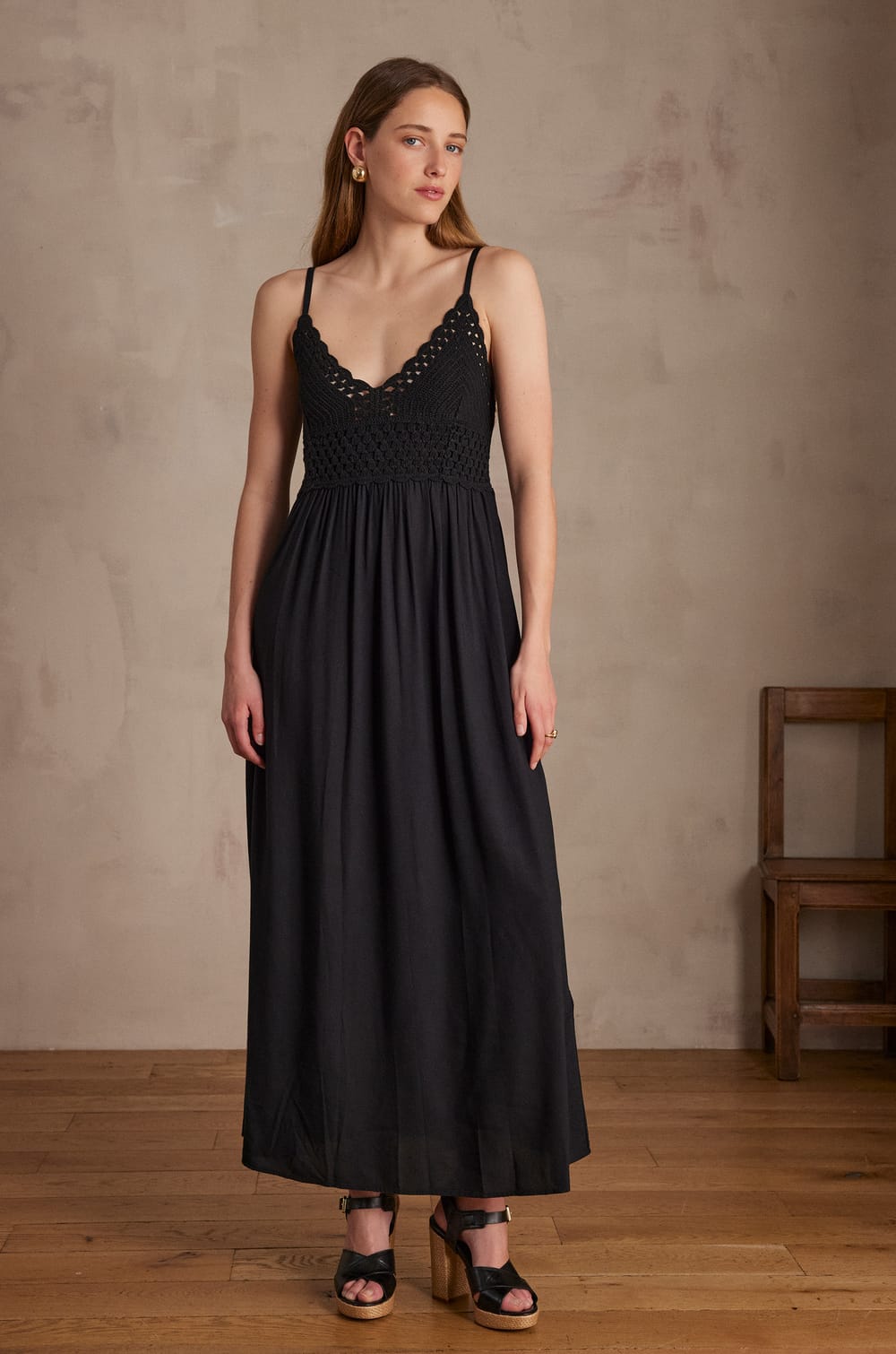 Vestido MAELINE de crochet;${refinementColor}