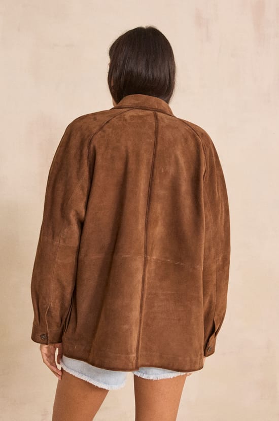 Unisex long-sleeve suede jacket SUBTIL;${refinementColor}