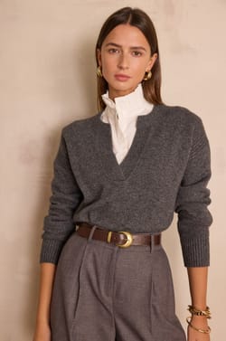 BALTHAZAR V-neck jumper in wool;${refinementColor}