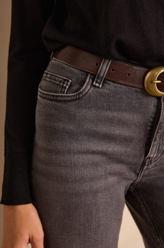 SANDY wide-leg jeans in denim;${refinementColor}