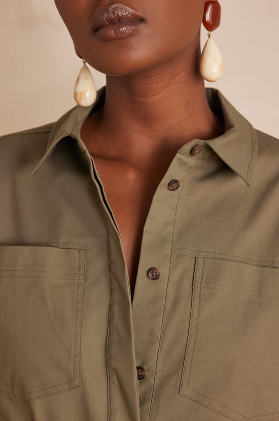 Robe mi-longue RAMA en coton;${refinementColor}