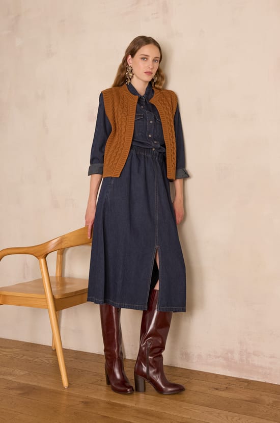 CHARLINE cotton skirt;${refinementColor}