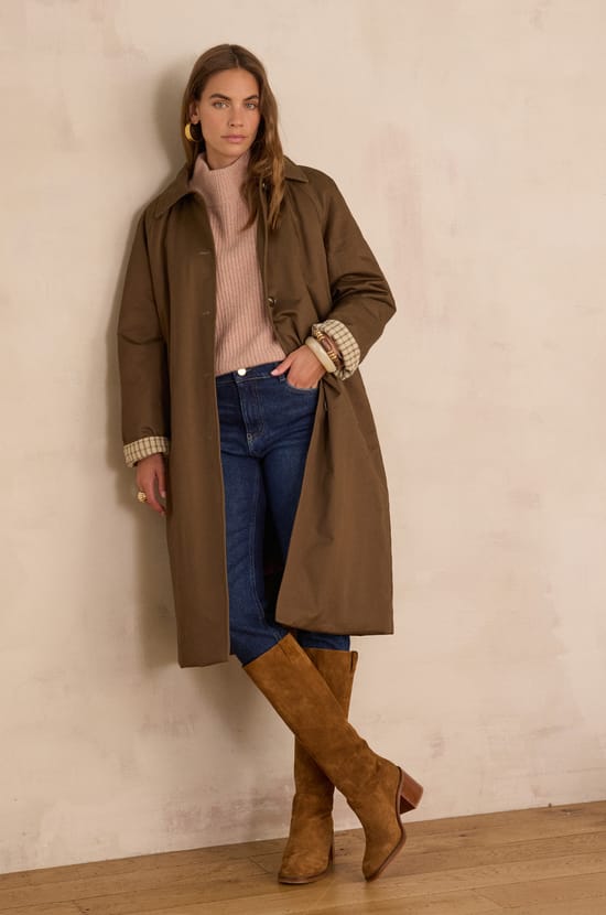 DRISS cotton trench coat;${refinementColor}