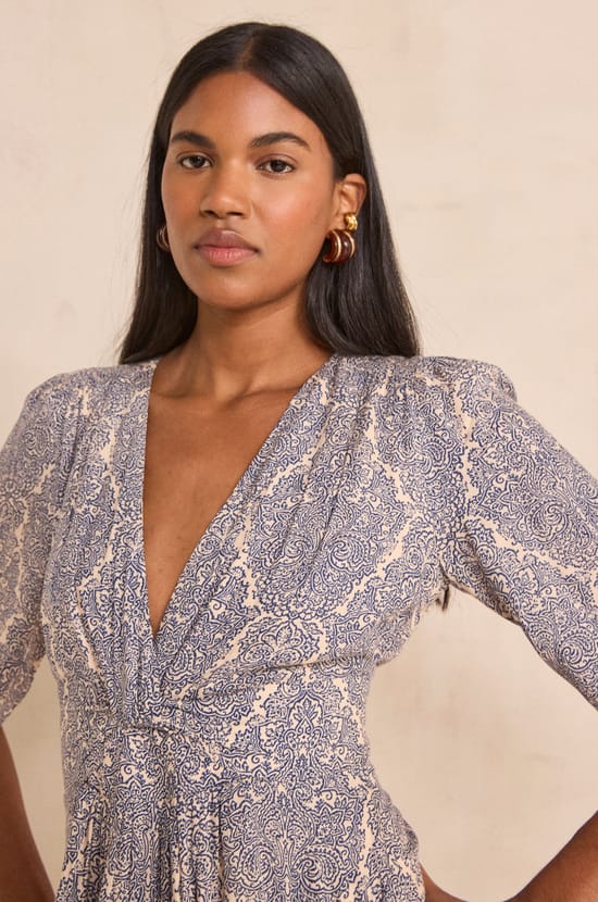 LOVE rechte geprinte jurk;${refinementColor}