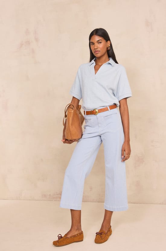 LEXY short sleeve cotton T-shirt;${refinementColor}