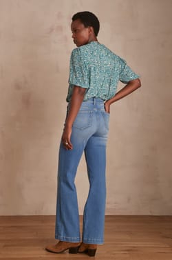 Jean NINON flare en coton;${refinementColor}