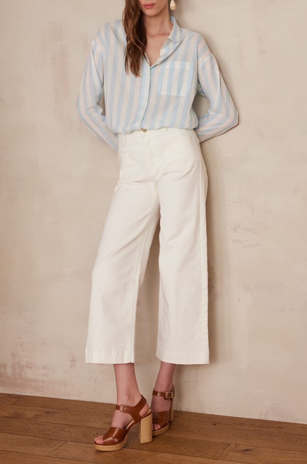 Chemisier MARILOU 100% coton &agrave; rayures;${refinementColor}