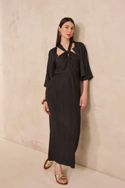 Vloeiende bolero met 3/4 mouwen DINO;${refinementColor}