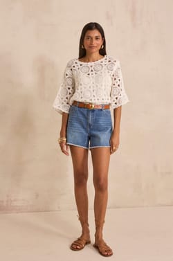 Cotton shorts ROAN;${refinementColor}