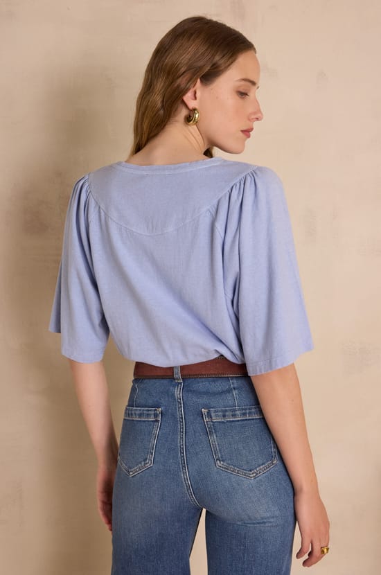 T-shirt ANGELE en chanvre et coton;${refinementColor}